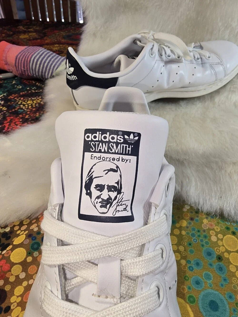 Adidas Stan Smith Men's White Leather Tennis Shoes